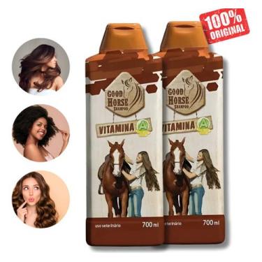 Imagem de Kit 2 Shampoo Good Horse Pet Vitamina A 700m Profissional