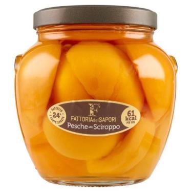 Imagem de Pessego Sciroppo em Calda Fattoria dei Sapori 1kg - Produto Italiano