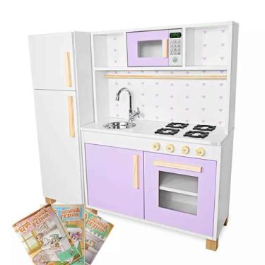 Imagem de Cozinha Infantil com Geladeira Kit Livro Educativo - Eita Casa Perfeit