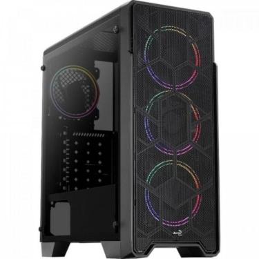 Imagem de Gabinete Gamer Aerocool Ore Saturn Preto Rgb Lateral Acrílico