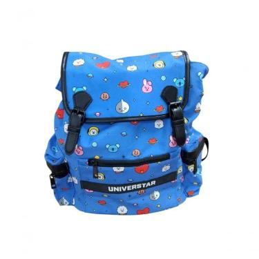 Imagem de Mochila de Costa Infantil Miniso Brasil Fechamento Tipo Saco Personagens BT21 Poliéster...