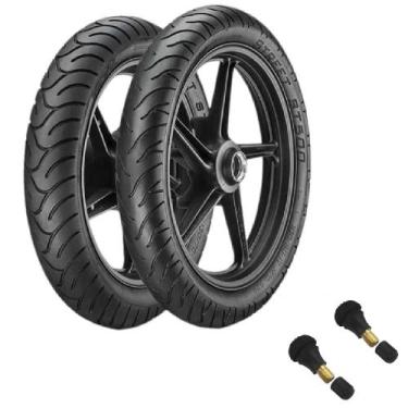 Imagem de Par Pneu Cbr 250r Cbx 250 140/70-17 + 100/80-17 St500 Vipal + Bicos