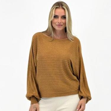 Imagem de Blusa Absolutti Tricot Manga Morcego Gola Canoa Feminina-Feminino