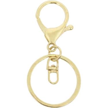 Imagem de Aviamento Fecho Lagosta com Argola Dourado - Pacote com 10 Unidades - 