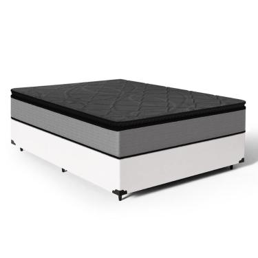 Imagem de Cama Box com Colchão de Molas Ensacadas Pillow Top UmaFlex Vitta Casal 138cm