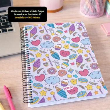 Imagem de Caderno Univ. Doces Feminino 10 Mat. 160 Fls - ANIMATIVA