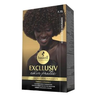 Imagem de Kit Excllusiv Color Pratic Haskell - 7.73 Chocolate Dourado