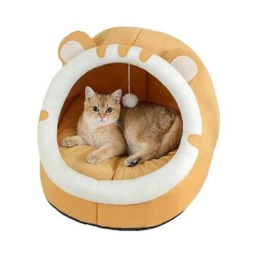 Imagem de Cama Aconchegante Para Gatos, Tenda Caverna, Tapete De Dormir Para Gat