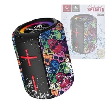 Imagem de Caixa De Som Led Bluetooth Portátil Tws Estampa Caveira