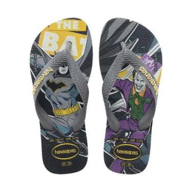 Imagem de Chinelo Havaianas Kids Hero Dc - Cinza Aço, 29/30, Cinza, Infantil