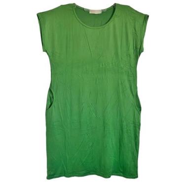 Imagem de vestido camisão midi plus size feminino evangelico elegante manga curt