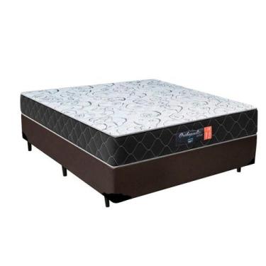 Imagem de Cama Box Casal + Colchão Semi Ortopédico Extra Firme Espuma D33 Colchõ