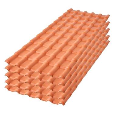 Imagem de Kit 5 Telhas de PVC Precon Plan Cerâmica 1,98mx0,88m - DVG
