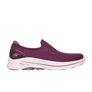 Imagem de Tênis esportivo feminino skechers go walk 8 125921, Bordô, 37