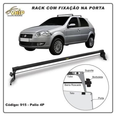 Imagem de Rack de Teto Palio 96/12 4 Portas Preto Aço Vhip