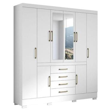 Imagem de Guarda Roupa Casal Nápole 2045149 Branco Tx - Aramóveis