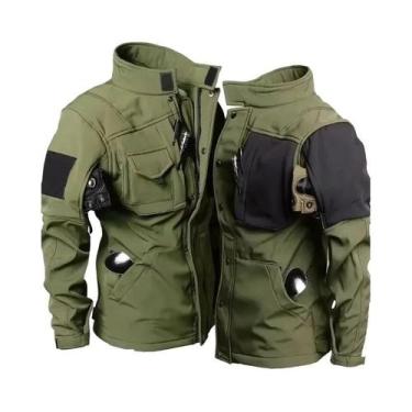 Imagem de Conjunto Tático Masculino Impermeável Shark Skin Com Jaqueta Soft Shel