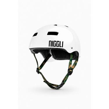 Imagem de Capacete branco fita camuflada pro brilho niggli, G