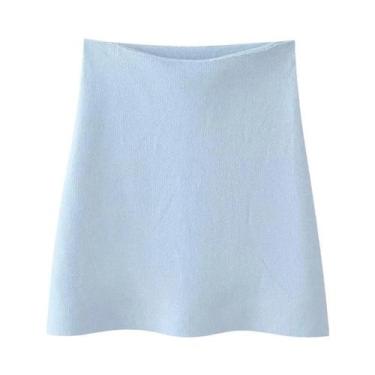 Imagem de Saia Mini Vintage De Cintura Alta Em a Para Mulheres Willshela, Moda C