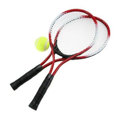 Imagem de Raquete De Tenis C/ 2 Un + Bolinha + Bolsa 53cm Colorida - - Kadê, Ver