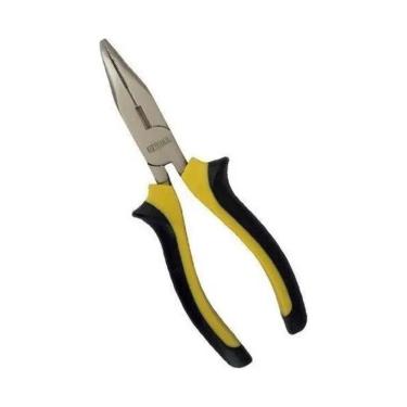 Imagem de Alicate Pro Bico Chato 6" com Bico para Prender e Dobrar em Aço com Acabamento Acetinado e Empunhadura em PVC