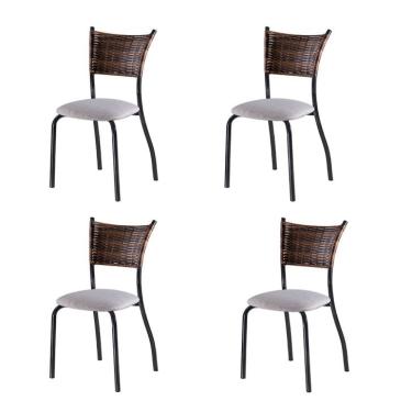 Imagem de Conjunto com 4 Cadeiras Espanha IV Bege 89 cm