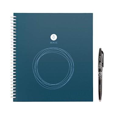 Imagem de Rocketbook Wave Smart – Caderno pontilhado ecológico com 1 caneta Pilot Frixion incluída – Tamanho padrão (21,5 cm x 24 cm), azul (WAV-P)