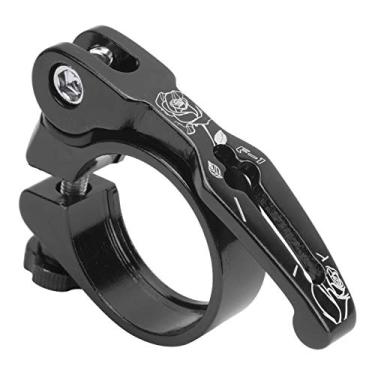 Imagem de Braçadeira de selim de bicicleta, clipe de espigão de bicicleta tratamento anodizado de superfície para oficinas de conserto(Preto)