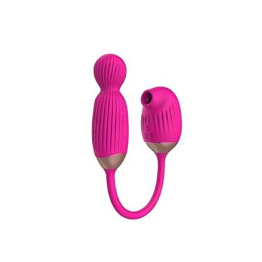 Imagem de Vibrador de Sucção Forte Rotação de 360° Clitóris Estimulador à Prova D'água Erótica Brinquedo Sexual (Rosa)