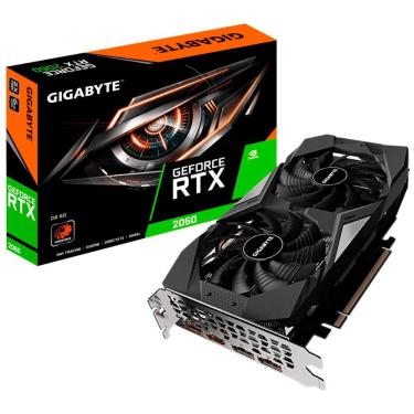 Imagem de GeForce RTX 2060 D6 6GB DDR6 192bits - WindForce 2X - Gigabyte GV-N2060D6-6GD
