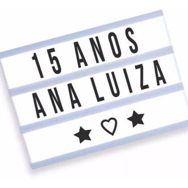 Imagem de Letreiro Quadro Led Light Box Luminária Com 96 Letras Numero