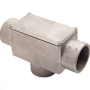 Imagem de Condulete fixo 4" tipo "TB" - com tampa / rosca BSP / sem pintura Tramontina