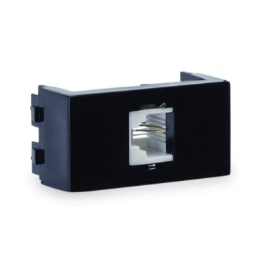 Imagem de Módulo Tomada Telefone Rj-11 Preto Forceline