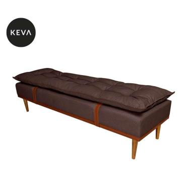 Imagem de banco 2 lugares drop marrom e l 140 cm