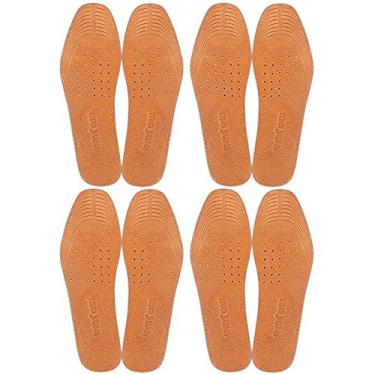 Imagem de Palmilhas de couro de porco ultra finas absorventes mágicas para pés fedidos e inserções de odor de sapato para sapatos femininos e masculinos, inserções de canela e sapatilhas para