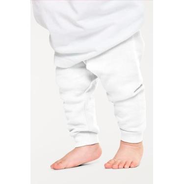 Imagem de Calça Mijão Bebe Em Ribana Algodão Com Elastano Branco Mjb2 - Wb Moda