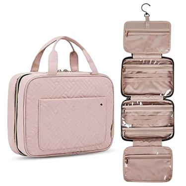 Imagem de Bolsa para cosméticos Saco de viagem feminino,Saco organizador de viagem à prova d'água de alta capacidade com gancho,Vários compartimentos para acessórios e maquiagem feminina