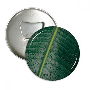 Imagem de Imagem de planta de folha de bananeira natureza mundo abridor de garrafas ímã de geladeira emblema multifuncional