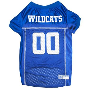 Imagem de Pets First NCAA College University of Kentucky Wildcats Jersey de malha para cães e gatos, X-Small. Camisa de cachorro grande licenciada com seu time favorito de futebol/basquete universitário