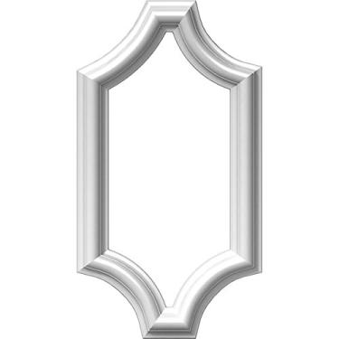 Imagem de Ekena Millwork PNL08X16AS-02-CASE-4 Painel de parede Wainscot moldado Ashford, 20 cm L x 40 cm A x 1/2 pol. P, branco preparado de fábrica, 4 unidades