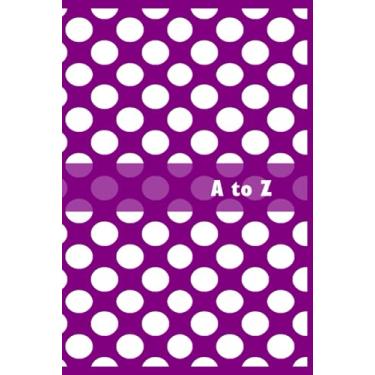 Imagem de Purple A to Z Index Book: Polka Dot Alphabetical Notebook