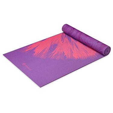 Imagem de Gaiam Tapete de ioga com estampa premium reversível extra grossa antiderrapante para exercícios e fitness para todos os tipos de exercícios de ioga, pilates e chão, dente-de-leão rugoso, 172 cm C x 61 cm L x 6 mm de espessura