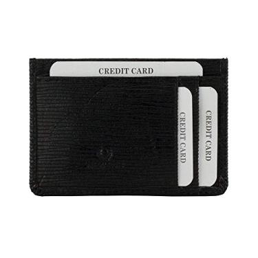Imagem de Carteira porta cartões NERONE Vittori couro texturizado preto