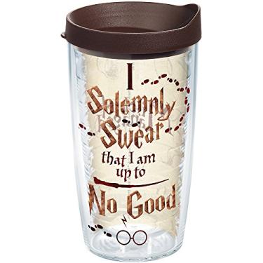 Imagem de Tervis Copo isolado feito nos EUA com parede dupla Harry Potter I Solemnly Swear mantém as bebidas frias e quentes, 473 g, clássico