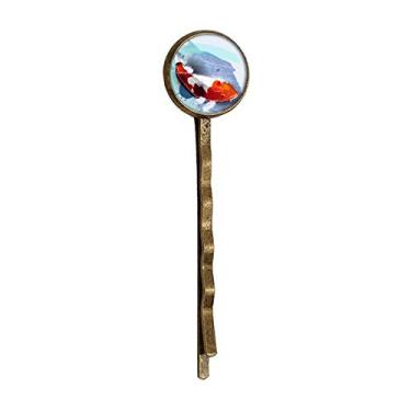 Imagem de Japan Koi Fish Watercolor Style Retro Metal Hair Bobby Pin Headwear