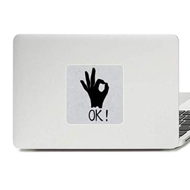 Imagem de OK, contorno personalizado, gesto, decalque, vinil, paster, laptop, decoração de PC
