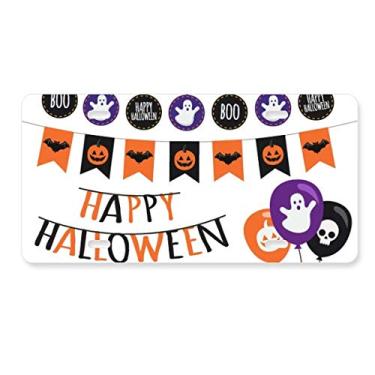 Imagem de DIYthinker Bandeira Ghost Fear Halloween Corpse Placa de carro Decoração de carro Acessório de aço inoxidável