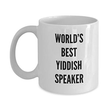 Imagem de Funny Yiddish Gifts – Melhor caneca de alto-falante do mundo – Presente de humor judaico