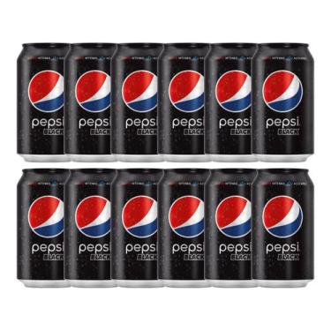 Imagem de Refrigerante Lata Pepsi Black Zero Açúcar  - 12 Unidades 350ml