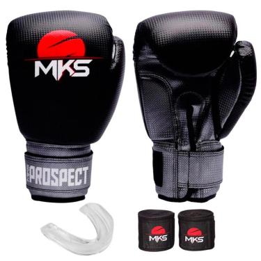 Imagem de Kit Luva De Boxe Muay-Thay + Bandagem + Bocal MKS-Unissex